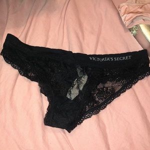 Black lace Victoria secret cheekini panties